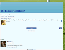 Tablet Screenshot of fantasygolfreport.com